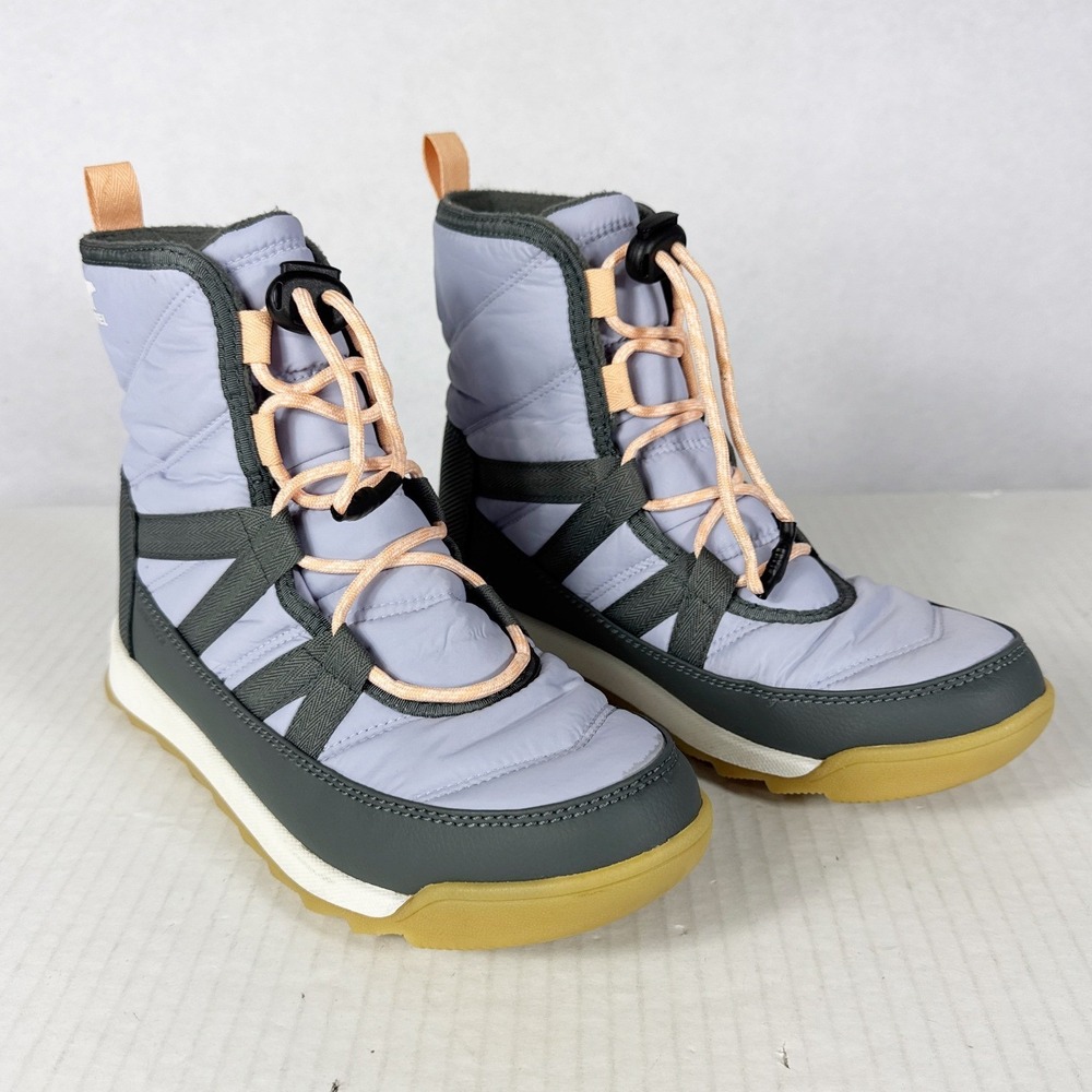 Sorel Winter Boots Womens Size 5 Whitney II Short Lace Purple Gray Pink